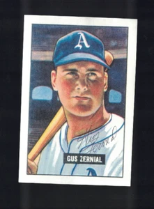 Gus Zernial Philadelphia A's Signed Blow Up Bowman Paper Photo W/Our COA - Picture 1 of 1