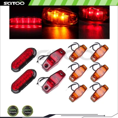 10PCS Amber Red Side Marker For 2007-2016 Chevrolet Silverado 3500 HD 6.6L 6.0L - Image 1 of 4