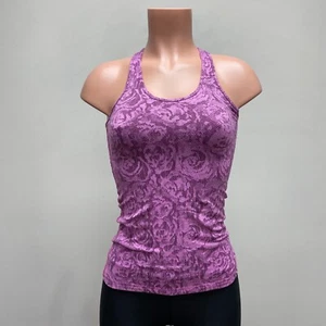 Ivivva Girls Purple Floral Round Neck Sleeveless Pullover Athletic Tank Top 12 - Picture 1 of 7