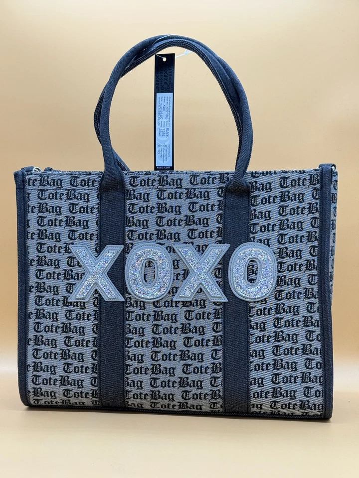 Cartera/bolso de mano de mezclilla para mujer XOXO con monograma XOXO - negro - XOH406 Foto 1 de 4