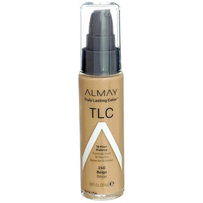 4 Pack Almay Truly Lasting Color 16 Hour Foundation Makeup, Beige 240, 1 fl oz - Image 1 of 4