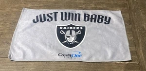 Las Vegas Raiders NFL Hand Towel Size 18x11in Color Silver “ Just Win Baby “ - Picture 1 of 2