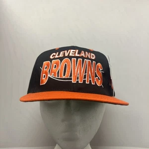 NWT Vintage Cleveland Browns Hat Cap Snap Back NFL Football New with Tags Black - Picture 1 of 12