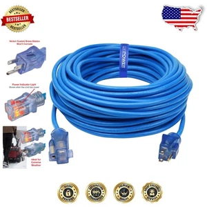 Cable de extensión exterior de alta resistencia 100 pies | Para frío extremo -50 °C con alimentación... - Imagen 1 de 10