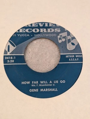 SONG POEM COUNTRY Gene Marshall How Far Will A Lie Go Preview 2418 1970s VG+ - Image 1 of 2