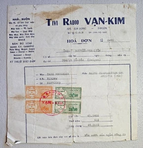 South Vietnam Counterfeit Revenue Stamps Document, Scarce! - Picture 1 of 2