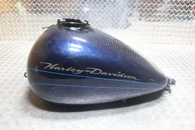 11-13 HARLEY-DAVIDSON ROAD GLIDE OEM GAS TANK FUEL PETROL RESERVOIR BLUE PEARL - Image 1 of 4
