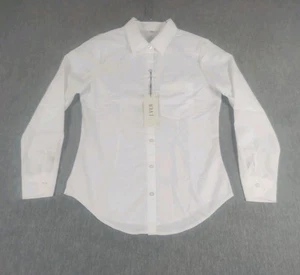 Camisa J Ver Lujo Mujer Talla XS Blanca Sin Arrugas Abotonada Manga Larga Nueva - Imagen 1 de 23