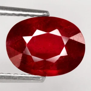 2.03Ct. Natural Gemstone Ruby Top Red Oval Madagascar Beautiful Sparkles Color - Picture 1 of 7