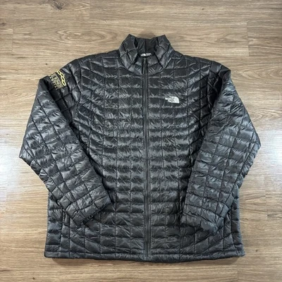 North Face ThermoBall Jacket Men’s Size 2XL Black Insulated Quilted Full Zip - Image 1 of 4