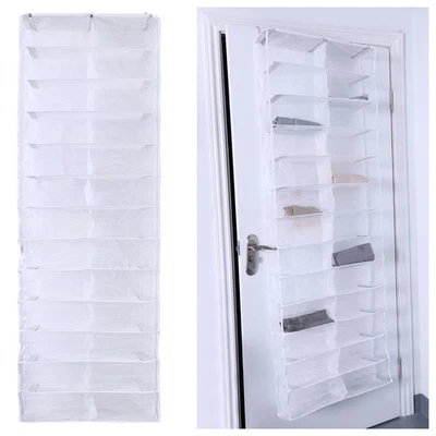  2 PCS Shoe Rack Hanger Closet Organizer Hanging Shelves Holder for Door - Image 1 of 4
