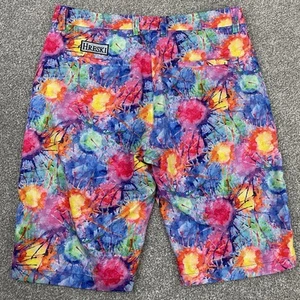 Hreski Golfshorts Herren 32 Stretch Feuerwerk Splatter bunt 11" Schrittlänge auffällig - Bild 1 von 8