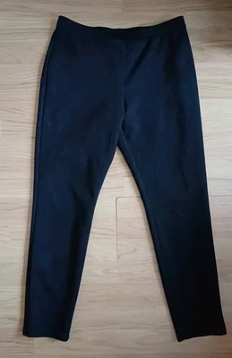 M & Co Women's Black Elasticated Waist Suede effect Trousers UK 18 W34 L28 - Image 1 of 4