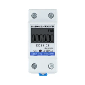 Single Phase LCD Electric Energy Meter KWH Watt Hour Meter 220V 5(60)A 50/60Hz - Picture 1 of 16