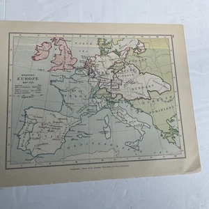 1914 (Print) Map of Western Europe May 1702 GA #40 Atlas Old Print Vintage - Picture 1 of 6