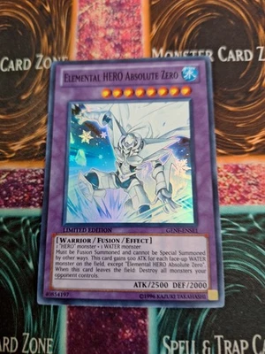 Yugioh Elemental Hero Absolute Zero GENF-ENSE1 Super Rare Limited Near Mint - Image 1 of 4
