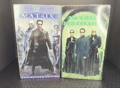 The Matrix (VHS, 1999, Collectors Edition) & Matrix Reloaded (Both Sealed) - Image 1 of 4