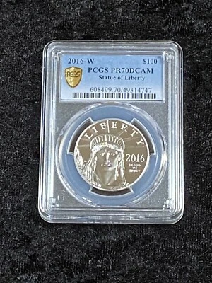 2016-W American PLATINUM EAGLE PROOF PR70 PCGS PR 70 - Image 1 of 3