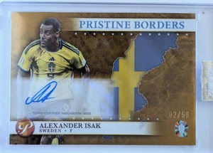 Alexander Isak 2023 Topps Pristine Borders Road to UEFA 2024 /50 Auto PBA-AI - Picture 1 of 2