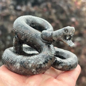 2.7" Top Natural Yooperlite Snake Skull Carved Quartz Crystal Skull Healing - Picture 1 of 9