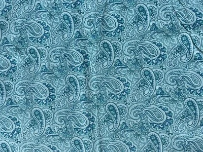 Tela verde azul cachemir por yarda x 44" algodón Foto 1 de 2