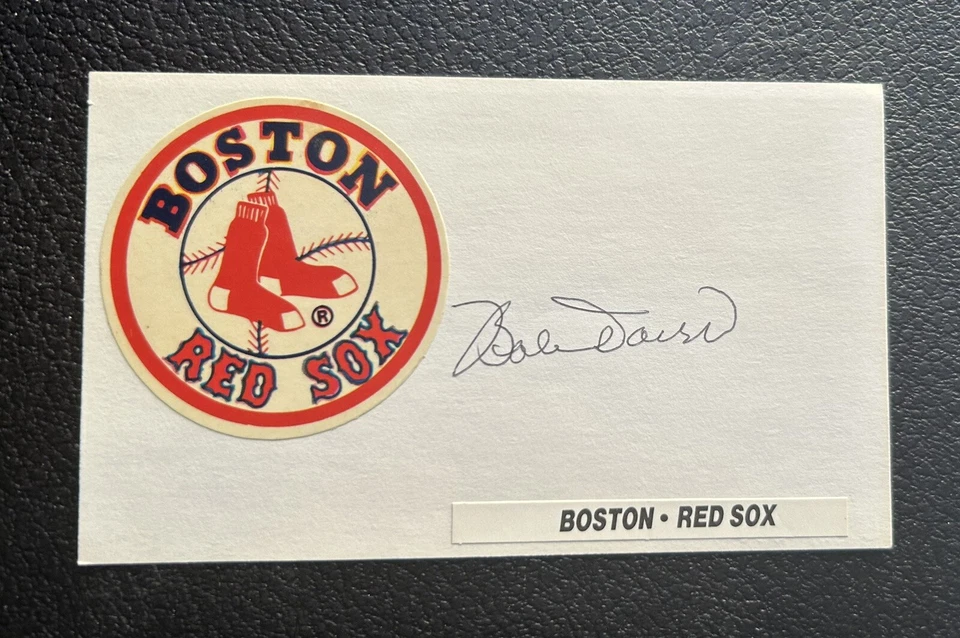 Bobby Doerr Autographed Signed Index Card  Red Sox - Image 1 of 1
