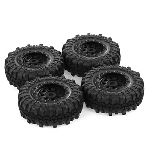 4Pack 1.0" Beadlock Rubber Wheel Rims Tyres for Axial SCX24 90081 1/24 RC Car u - Picture 1 of 6