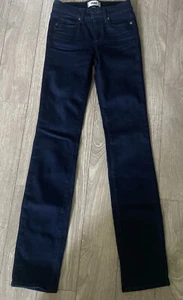 Paige 23 Jeans Womens Blue Stretch Button Skyline Straight Pants  - Picture 1 of 6