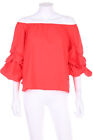 ZARA Off-the-shoulder blouse Pleated M red