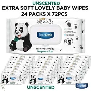 Panda Cuddle Unscented Baby Wipes 1728 Bulk Pack | Soft, Gentle, Fragrance-Free - Picture 1 of 6