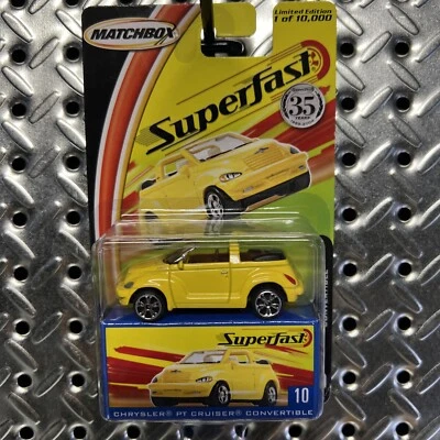 Matchbox 2004 SuperFast Series #10 Chrysler PT Cruiser Conv Yellow 1/10,000 - Image 1 of 4