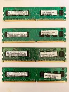 4 x SAMSUNG DDR2 SRAM 512MB PC2 - 5300 - 55 -12 ZZ für POWER MAC, gebraucht - Bild 1 von 1