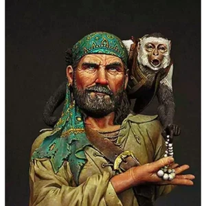 1/12 Büste Resin Modellbausatz Captain Pirate & Monkey unbemalt - Bild 1 von 4