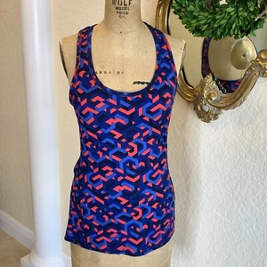 Athleta Chi Racerback Geometric Tank Top Women's Workout Athletic I Size XS - Picture 1 of 10