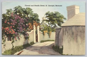 Postal de Thread and Needle Street en St. Georges Bermuda - Imagen 1 de 2