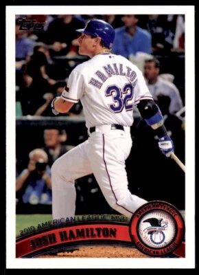 2011 Topps Josh Hamilton Texas Rangers #29 2105 - Image 1 of 2