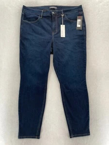 Anthropologie Level 99 Skinny Jeans Women's Plus 20W Dark Blue Stretch Denim NWT - Picture 1 of 14