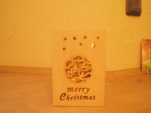Weihnachtsholz Deko mit Beleuchtung Kapelle - Bild 1 von 3