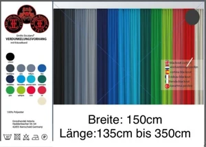 Vorhang Blackout 150c Thermovorhang Gardinen blickdicht Kräuselband Verdunkelung - Bild 1 von 14