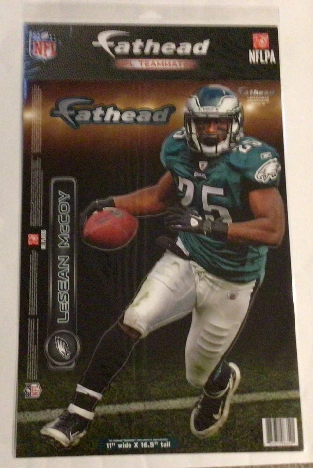 LeSean McCoy Philadelphia Eagles 11”x16.” + 1 calcomanía FATHEAD compañero de equipo nueva pared Foto 1 de 1