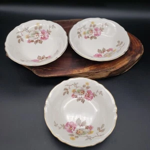 Edwin Knowles Blossom Time 5 3/8" Berry Bowls Set of 3 Earthenware Vintage - Picture 1 of 5