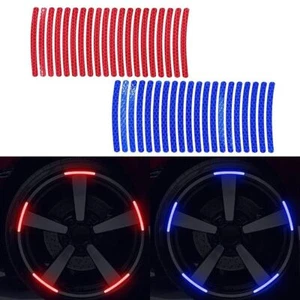 20Pcs Reflective Strip Stickers Wheel Hub Rim/Stripe Tape Decal Car/ Accessories - Foto 1 di 24