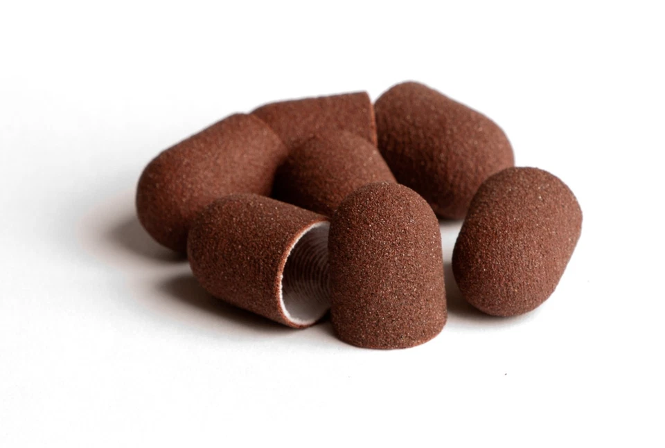 Xpress Schleifkappen BRAUN #120 #80 #180 10mm 13mm 16 mm keine Schleifbänder - Bild 1 von 1