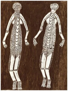 4096.Human figures embroidery tribal textile Poster.Home Art Decorative.Decor - Picture 1 of 1