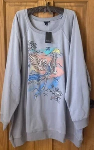 TORRID SWEATSHIRT LANGARM OBERTEIL KUSCHELIGER FLEECE PULLOVER 6 6X 6XL 30 NEU - Bild 1 von 5