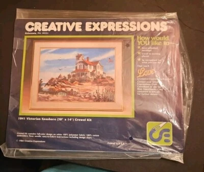 Creative Expressions Vtg Crewel Needlepoint Kit~~ New 1041 Victorian Seashore - Image 1 of 3