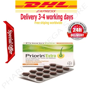 By Bayer Priorin Extra Anti Hair Loss Treatment Increase Hair Growth 60 Caps - Picture 1 of 3