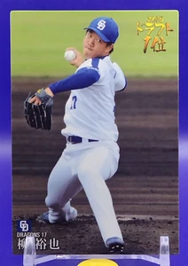 Yuya Yanagi Calbee Professional Baseball Chips 2017 Japanese Card TCG Rare D-12 - Picture 1 of 10