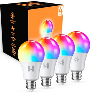 Homefy 4 Pack Smart Light Bulbs Led WiFi RGBW Color Changing Dimmable Alexa - Picture 1 of 6