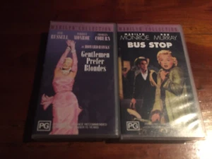 GENTLEMEN PREFER BLONDES & BUS STOP - Marilyn Monroe - VHS VIDEO'S - Picture 1 of 1